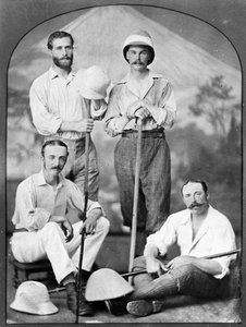 1870年代頃の日本における4人のヨーロッパ人男性の肖像 作： Japanese Photographer